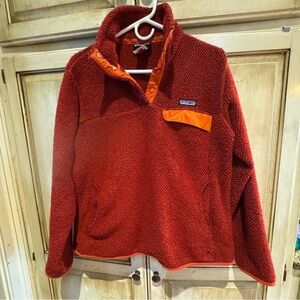 Patagonia Rust and Tangerine Fleece Jacket